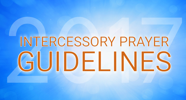 Intercessory Prayer Guidelines 2017